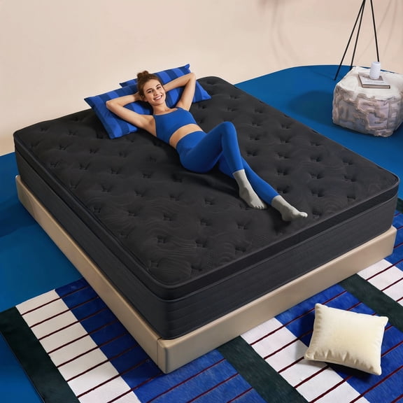 Zhovac 12 inch Twin Mattress, Memory Foam & Spring Hybrid Medium Comfort Twin Size in a Box,Adult,CertiPUR-US