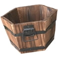 thumbnail image 1 of Generic Wooden Bucket Barrel Planter Flower Holder Multipurpose Flowerpot Plant Container for Home Decor Outdoor Backyard Yard Plants, 1 of 7