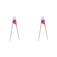 thumbnail image 2 of 2 Pairs Kids Training Chopsticks for Toddlers and Beginners, Detachable Learning Helper, Easy-Grip Practice Utensil for Sushi, Noodles and Rice, Pink, 2 of 7