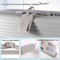 thumbnail image 3 of Etiqueta de equipaje JM de cuero de PU impermeable 5 piezas con soporte de etiqueta de equipaje con cierre ajustable, 3 of 5