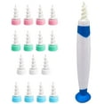 thumbnail image 3 of Ear Cleaner 16x Replacement Tips Earpick Easy Ear Wax Remover Spiral Earwax - Blue, 3 of 6