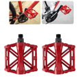 thumbnail image 3 of LOVIVER Bike Flat Pedals, Non- Ultralight Platform Pedals, 3 Bearing Pedals Red, 3 of 8