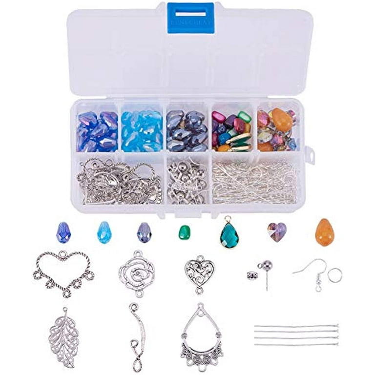 DIY Earrings Kit, Charms Pendants for Jewelry Making, Jewelry Starter Pack,  Bulk Gold Brass Silver Variety Charms, Jewelry Findings Lot 