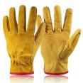 thumbnail image 3 of DYstyle Leather Welder Welding Garden Work Gloves,Soft and Sweat-absorbent Work Gloves For Yard Gardening Farm Warehouse Construction Work, 3 of 7