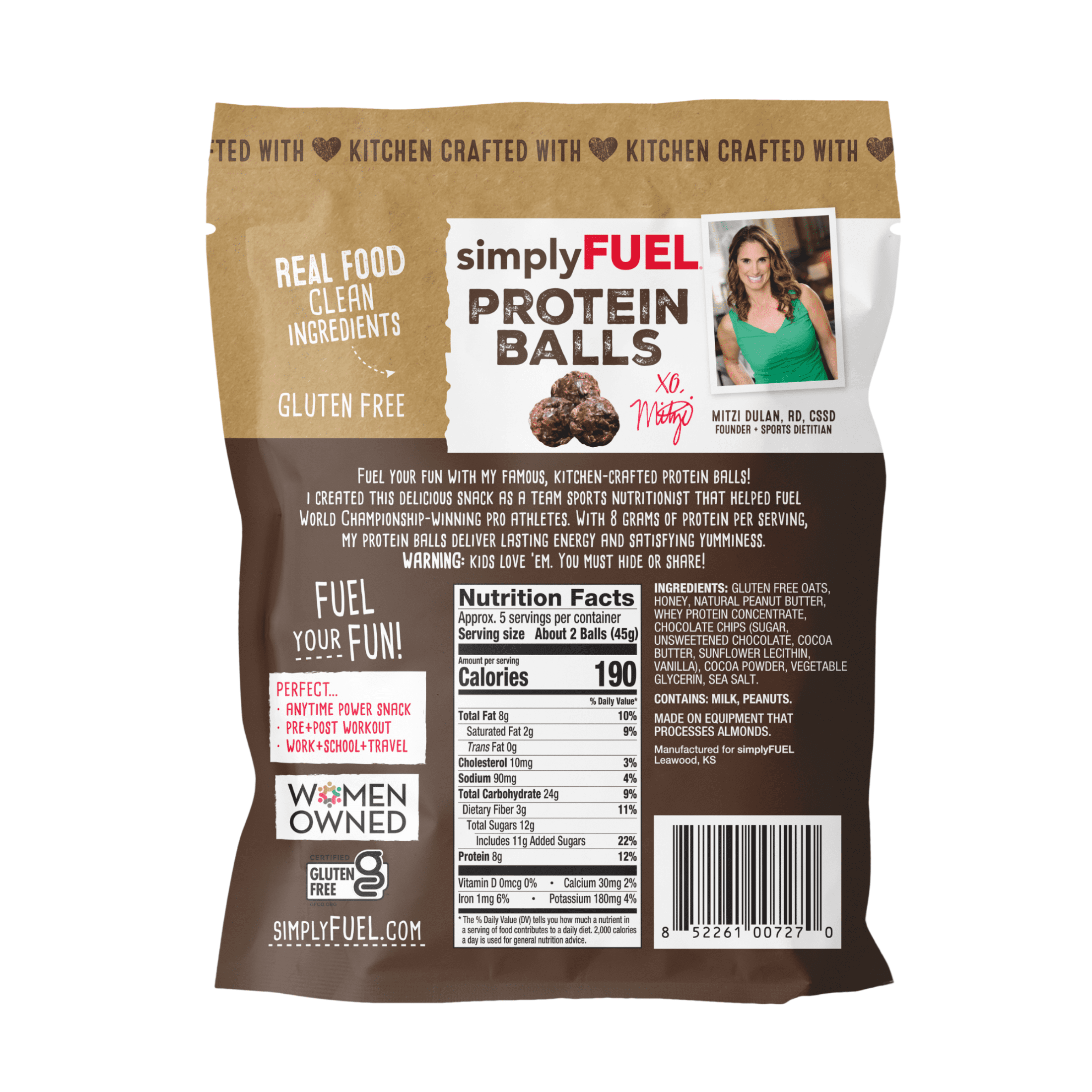 simplyFUEL Protein Balls Brownie Batter 8oz