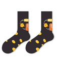thumbnail image 5 of Calcetines divertidos de algodón para hombre y mujer, medias con estampado de universo de dibujos animados, planeta, cohete, nave espacial, monopatín Harajuku, 5 of 5
