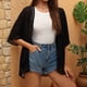 thumbnail image 5 of Blusa Informal Holgada con Mangas Abullonadas y Estampado Floral para Mujer Negro XL, 5 of 10