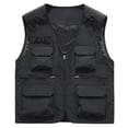 thumbnail image 1 of Men's Solid Colour Outdoor Sports Casual Style Lightweight With Pockets Workwear Vest Jacket, 1 of 3