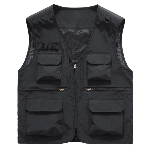 Chaqueta deportiva ligera para hombre, sin mangas, con bolsillos, de color liso, versátil para todas las estaciones.
