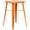 Orange, variant on Emma + Oliver Commercial Grade 23.75" Square Silver Metal Indoor-Outdoor Bar Height Table
