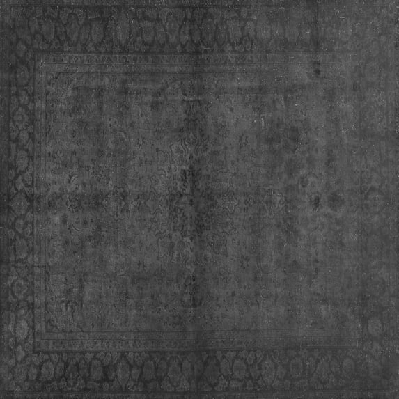 Ahgly Company Indoor Square Abstract Gray Contemporary Area Rugs, 4' Square