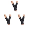 thumbnail image 4 of ZheElen 1 Pair Long Arm Cover High Elasticity Anti-skidding Jacquard Weave Less Sensitive Fingerless Gloves Mountaineering Ruffle Deep Gary 3Set, 4 of 6