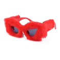 thumbnail image 1 of Women Plush Fuzzy Cat Eye Sunglasses, 1 of 5