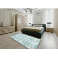 thumbnail image 4 of Ahgly Company Indoor Square Contemporary Pale Blue Abstract Area Rugs, 8' Square, 4 of 6