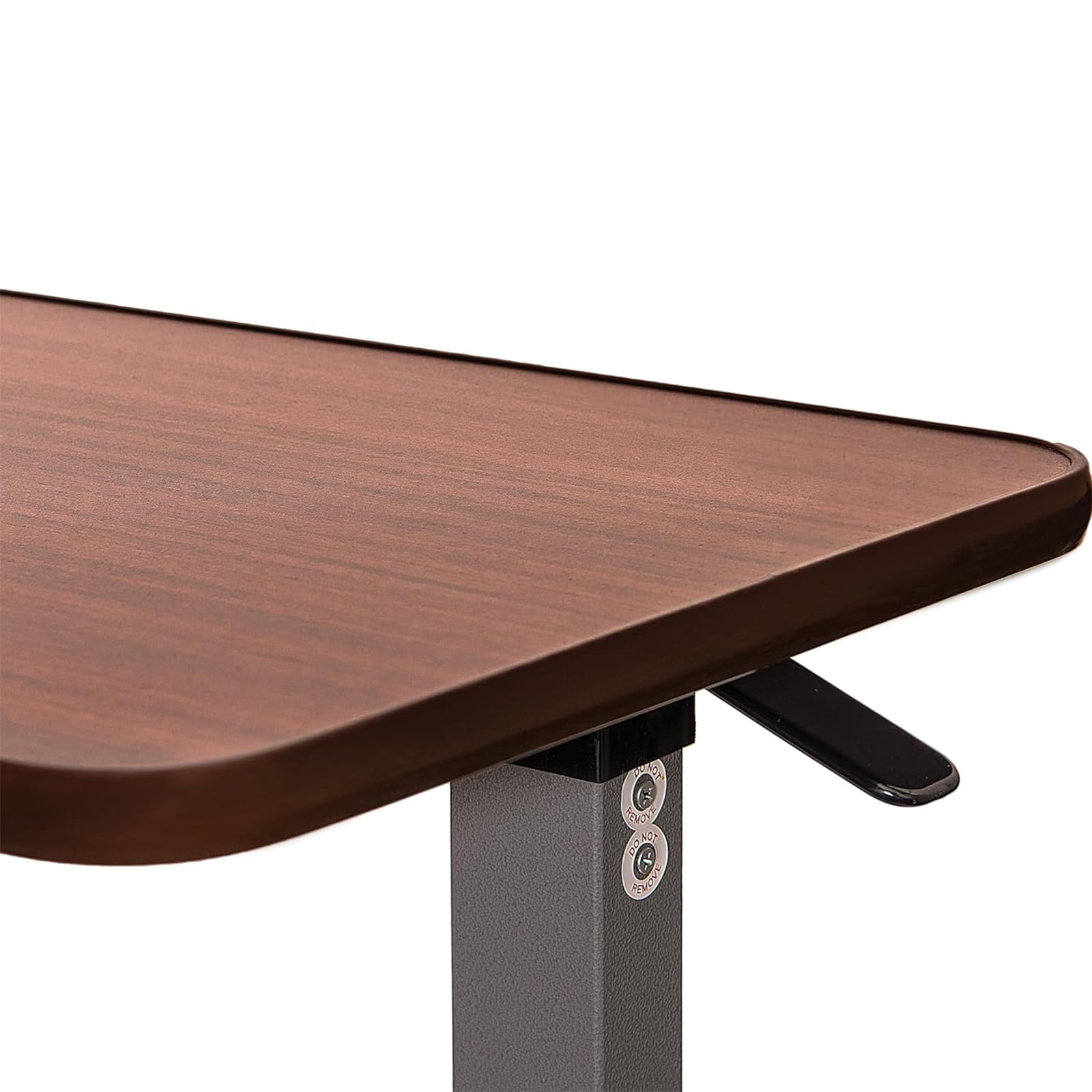 SUGIFT Adjustable Lap Desk with Wheels for Home Office, Brown