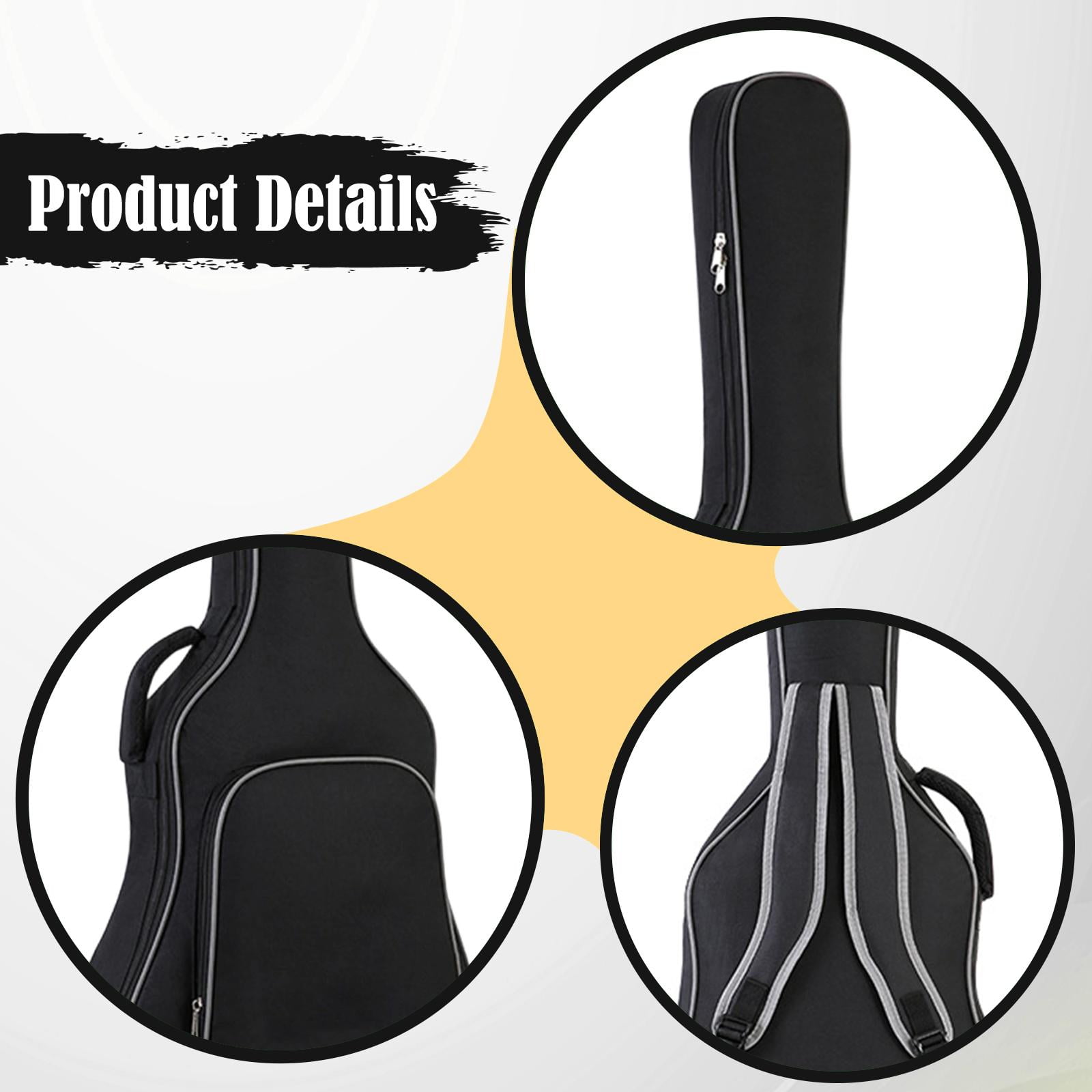 Guitar Bag Gig Bag Backpack Canvas Water Resistant Lightweight Shockproof for Electric Acoustic Guitar