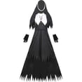thumbnail image 2 of Plus Size Scary Nun Costume for Women, Sinister Outfit, Gothic Dress-Up, Dark Dress Halloween CostumeWomen\'s Dreadful Nun Costume, 2 of 5