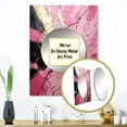 thumbnail image 3 of Designart "Pink and Gold Pottery in Minimalist Style I" Abstract Spirals Mirror Wall Decor - Modern Pink Abstract Hallway Wall Mirror Art - 32" x 24" Inch, 3 of 5