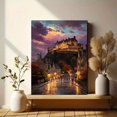 thumbnail image 6 of Edinburgh Castle Impasto Oil Painting Canvas Wall Art Decor, 6 of 8