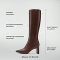 thumbnail image 6 of BURUDANI Women Chunky Block-Heel Square-Toe Knee-High Tall Boots Side-Zip Fashion Boots, 6 of 7