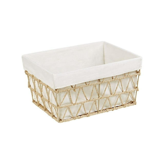 Hometrends Lined Rolled Paper Basket