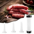 thumbnail image 2 of Homemade Sausage Stuffer Tool Manual Meat Filling Machine with 3 Tubes Pp & Stainless Steel for Kitchen Household Fast Filling, Pp Material Enema Kit *1, 2 of 8