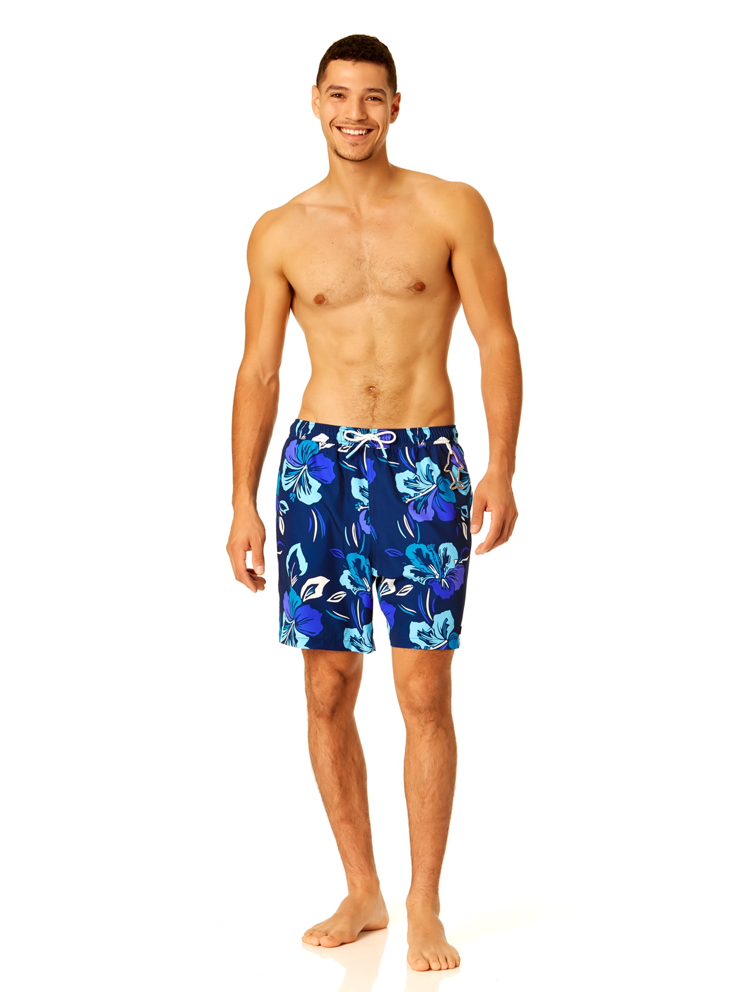 Rugged Shark Men's & Big Men's Swim Trunks, 7" Inseam, Sizes S-3XL