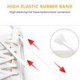 thumbnail image 2 of Fznkrag 6Pcs Elastic Shoe Laces for Kids and Adults Sneakers,Elastic No Tie Shoelaces, White, 2 of 7