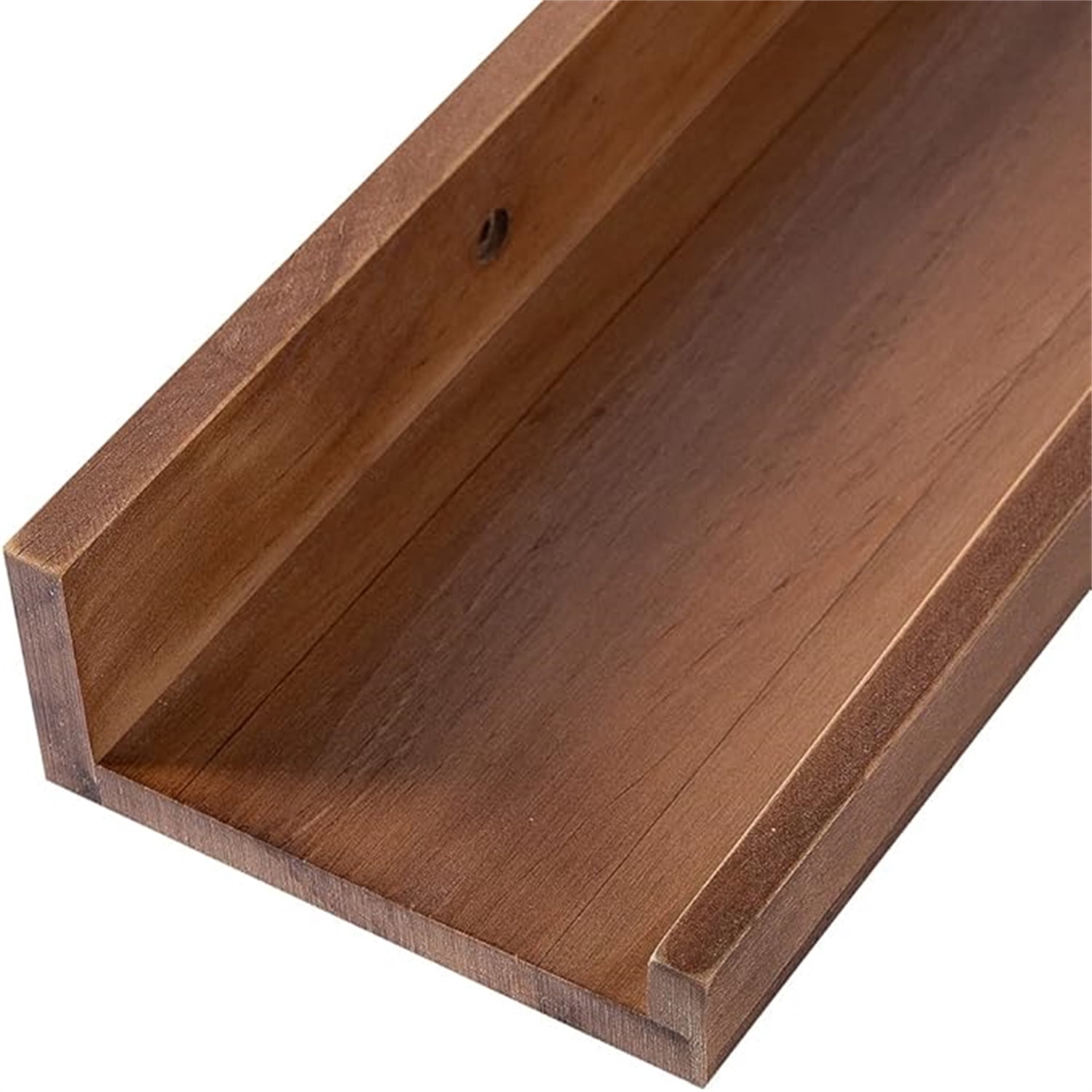 48 Inch Long Floating Shelves Wall Mounted Light Walnut Narrow Photo Picture Ledge Shelves Set of 3 Nursery Book Shelves Photo Frames Display Shelves Kitchen Spice Rack