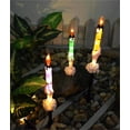 thumbnail image 2 of Solar Halloween Lights Outdoor, 3 Pack LED Skull Hand Candles with Stakes, Weather-Resistant Plastic, Auto On/Off, 55 cm Tall, 2 of 4