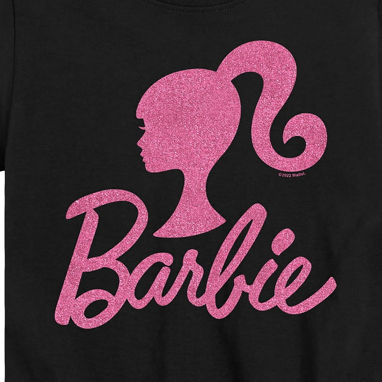 - Barbie Logo Pink Glitter Transfer - Toddler And Youth Short Sleeve Graphic T-Shirt - Walmart.com
