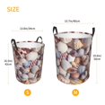 thumbnail image 3 of Balery Sea Shells Cesta de ropa redonda con asas, impermeable, independiente, para ropa, juguetes, dormitorio y familia-Medium, 3 of 6