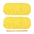 thumbnail image 1 of Hilo de camiseta Uxcell para ganchillo con gancho 2 paquetes 130 yardas amarillo, 1 of 6