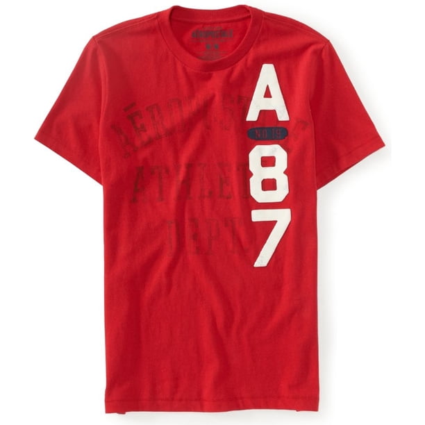 Camiseta gráfica Aeropostale para hombre A No.19 87 rojo XX-Large