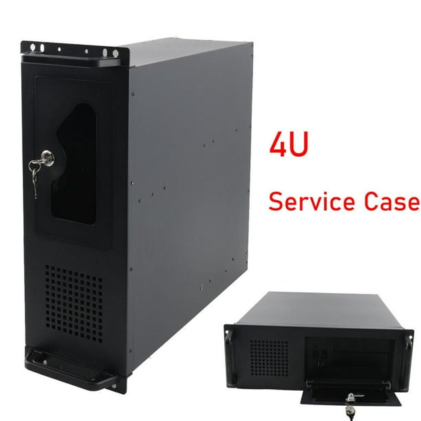 YILIKISS Black 4U Server Lockable Rackmount Server Chassis Case 80mm ...