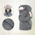 thumbnail image 4 of Hooded Towel - Rayon Made from Bamboo, Bath Towel with Bear Ears for Newborn, Babie, Toddler, Infant - Absorbent Large Baby Towel - Bear, 30 x 30 Inch, 4 of 6