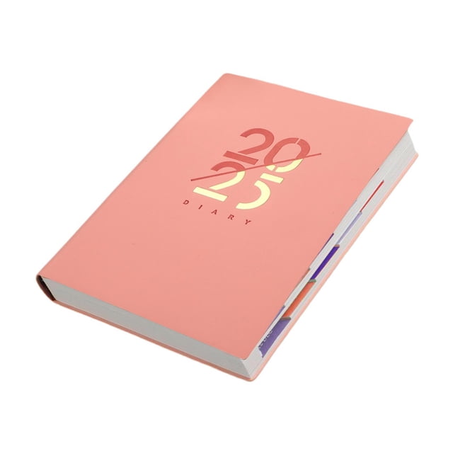 Cuaderno planificador 2025 Colamx Organizador de citas Rosa 21 cm x 14,5 cm x 2 cm