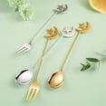 thumbnail image 3 of Joernso Glossy Moon Shape Dessert Spoon Stylish Festive Touch Stainless Steel Stirring Spoon for Party, 3 of 8