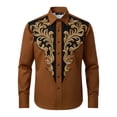 thumbnail image 4 of Camisetas de Navidad de Manga Larga de los Hombres de Moda Casual de Manga Larga Turndown Collar Blusa para Primavera Invierno Al Aire Libre Diario, 4 of 4