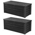 thumbnail image 1 of Keter Westwood Coffre de Rangement Extérieur pour Terrasse de 150 Gallons pour Outils, Gris (Lot de 2), 1 of 11