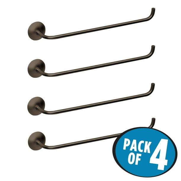 iDesign Classico Metal Wall Mount Hanging Paper Towel Holder, Bronze