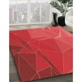 thumbnail image 3 of Ahgly Company Tapis Rectangulaire Lavable en Machine Rouge Transitionnel, 8 Pieds x 10 Pieds, 3 of 7