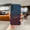 thumbnail image 5 of Magnetic Gradient for Samsung Galaxy S21 FE Phone Case, Compatible with MagSafe, Full Camera Lens Film Protection Soft Silicone Shockproof Matte Cover for Galaxy S21 FE 6.4" (Blue Wine red), 5 of 8