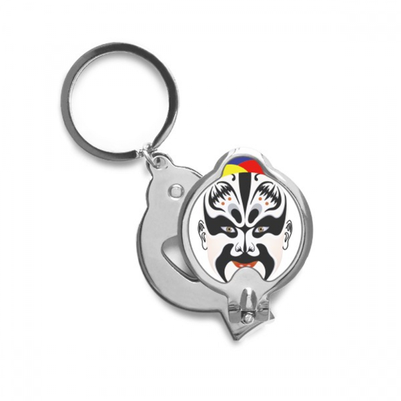 Peking Opera Head Coloré Zhangfei Coupe-Ongles Ongles Pointus Coupeur en Acier Inoxydable
