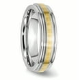 thumbnail image 4 of Cobalt 14k Gold Inlay 6mm Wedding Band Ring Man Precious Metal   For Dad Mens  For Him, 4 of 10