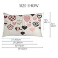 thumbnail image 2 of Pillow Cases Standard Size Set of 2, Ultra Soft Pillow Case Covers with Stylized Hearts Pattern, Wrinkle, Fade, Zipper Closure Pillowcase Bedding Pillow Sham for Valentine's Day Gifts, 2 of 6