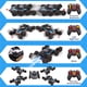 thumbnail image 4 of Coche auto Derecho de ColoL de Carrito 360 Aprolestor de Rotación CAR ARCOTRO CON ELECHOS DE 8 Ruedas Música 3 Baterías Juguesa Eléctrica Recargable Para Niños Niños, 4 of 7