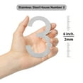 thumbnail image 6 of MSH Modern Stainless Hardware 6 Inch Stainless Steel House Number 3, 6 of 6