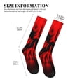 thumbnail image 2 of Picia The Red Head Skull Printed Sports Compression Socks - 15-20mmHg Graduated Compression, High-Performance Soft and Breathable Socks for Men and Women, 2 of 5