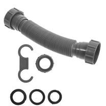 SEWCHICS Sink Extension Drain Pipe 1 1/2 Inch Expandable Waste Hose System Flexible Plastic Tubing for Kitchen and Bathroom